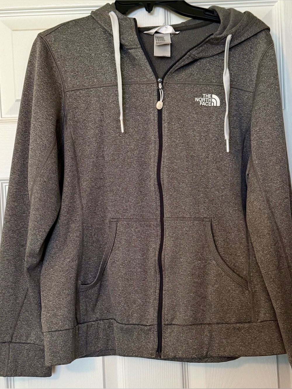 The North Face Charcoal Gray Zip-Up Hooded Sweatshirt